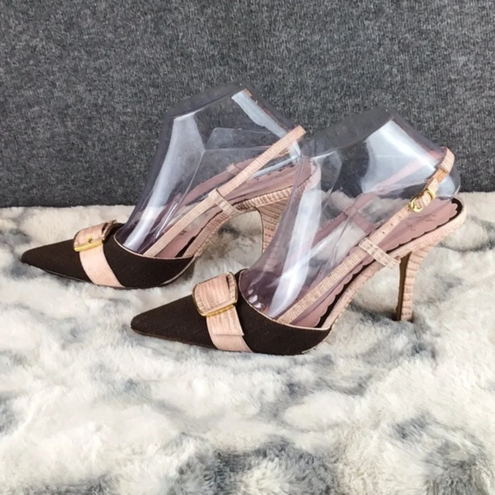 J. Vincent Elegant Croc Buckle‎ Accent Heels Women's Heels 7.5 M